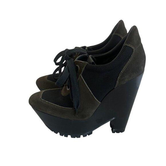 Burberry Prorsum Stuart 150 Wedge Lace Up Shoes Booties Platform Size 38 7-7.5 - Picture 4 of 16